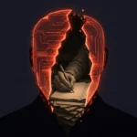 ScaleFactor failure — AI mask cracking open to reveal manual bookkeeping labor inside